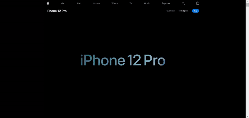 Website Design Trends, Iphone12Pro Landing Page